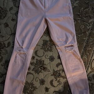 Women’s Old Navy Rockstar Peach Super Skinny Ripped Jeans